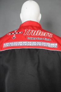 DS075 custom-made short-sleeved team shirts, cotton-loaded workwear, team shirt garment factory detail view-1